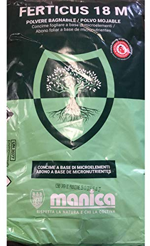 Manica Ferticus 18 M pb concime fogliare BIO a Base di Rame e microelementi 10 kg