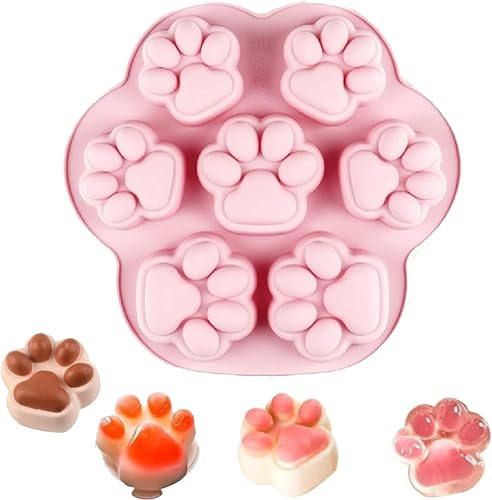 XIONGXIAOZHI Silikonform Katze Backform Katze Tiere Katze Pfote Silikonform Katzenpfote Cartoon Kuchen Geeignet zur Herstellung von Pudding, Kuchen, Schokolade, Eiswürfeln, Seife, Fondant usw.