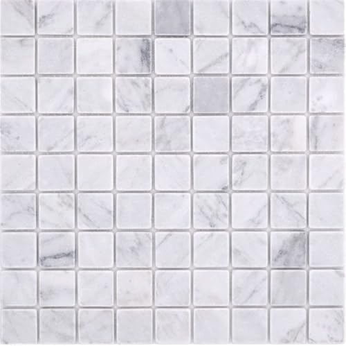 Natursteinmosaik Marmor weiss carrara Optik matt Wand Boden Küche Bad Dusche MOS42-32-2000_f