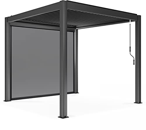 Oviala Pergola bioclimatique autoportée 3x3m et 1 Store 2,66 X 2,34 m