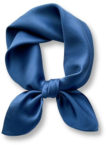 PoeticEHome Foulard in 100% Seta di Gelso Pura - Sciarpa Quadrata Donna a Tinta Unita per Collo e Testa con Confezione Regalo - 68x68 cm​