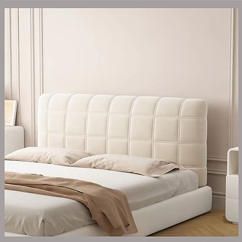 Bett Kopfteil Bezug/Überzug, Staubdichte Stretch Bett Kopfteil Abdeckung, Rückenschutz All-Inclusive Slipcover, Bettkopfteil Hussen Waschbarer All-in-One-Bezug ( Color : Beige , Size : 160cm(63inch) )