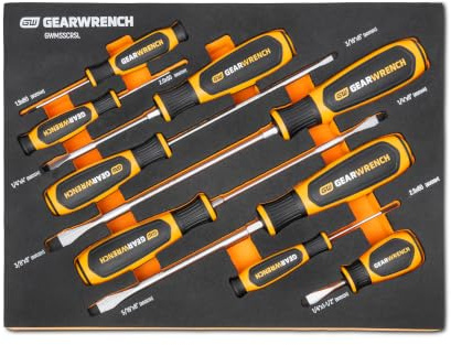 GEARWRENCH 9 Piece Slotted Screwdriver Set | GWMSSCRSL
