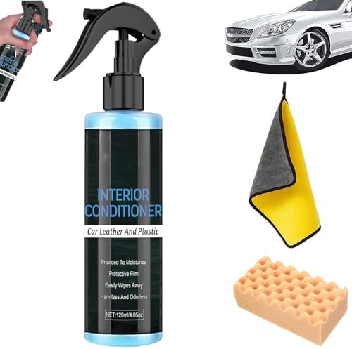 Gienslru Lederpflege-Reparaturspray und -Reiniger, Lederreiniger und -pflegemittel, Lederreiniger für den Autoinnenraum, multifunktionales Auto-Reinigungsspray (1Pcs)