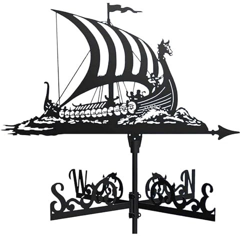 CYXZX Girouette de Bateau en Acier Inoxydable Indicateur de Direction du Vent Girouette créative pour la décoration du Jardin et du Patio (Size : Large Size)
