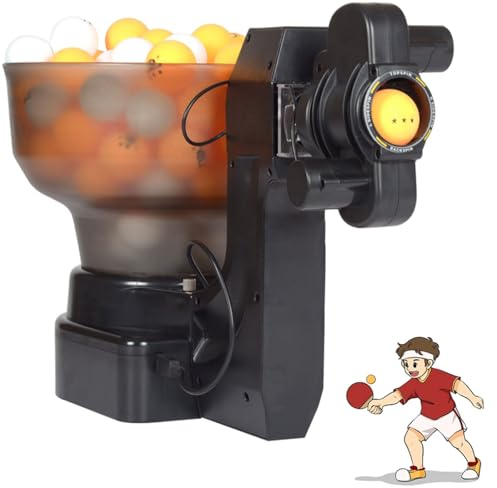 ExoticaBlend Tischtennisroboter tragbar mit 36 verschiedenen Spinbällen, automatische Ping-Pong-Roboter-Ballmaschine, Tischtennis-Maschine für das Training mit Tischtennisbällen