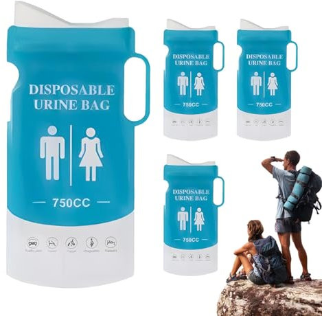 Dranng Reise-Urinbeutel, Urinalbeutel für die Reise,4 Stück Urinbeutel für Reisen, Damen und Herren - Urinbeutel mit großer Kapazität für Patienten, Kinder, Toilettentraining für Stau, Wandern,