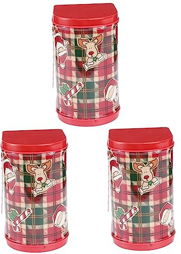 HOODANCOS 3 Cajas De Hojalata Con Forma De Buzón Para Navidad Pequeñas Cajas De Para Dulces Juguetes Recuerdos Decorativos.