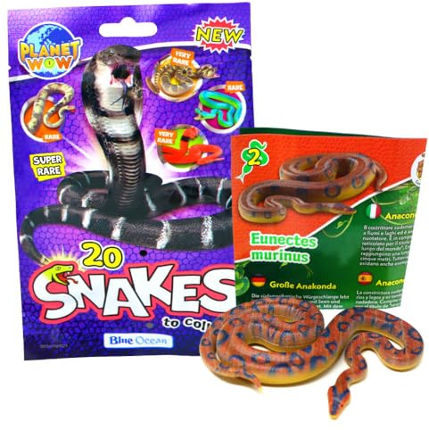 Generisch Blue Ocean Snakes Sammelfiguren 2024 - Planet Wow Farbwechsel Schlange - Figur 2. Große Anakonda