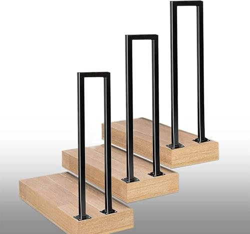 DECAKE Treppengeländer für den Innenbereich, Handlauf für Industrietreppen – Handläufe aus Metallschmiedeeisen für Außentreppen, Sicherheits-Übergangshandlauf für Terrassenbeläge, Loft-Ko