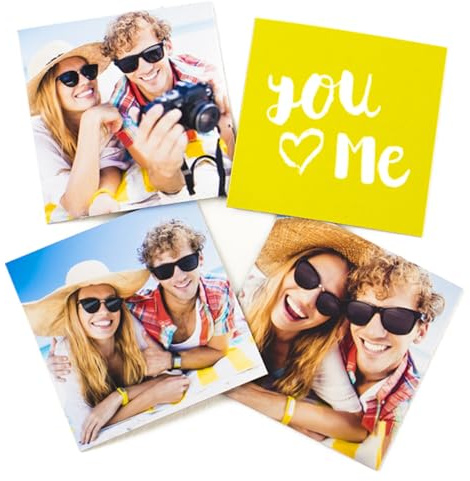 Personalisierte Kühlschrankmagnete 6,5x6,5cm / 6er Set – Fotomagnet mit eigenem Bild, perfekte Fotogeschenke – Kreative, individuelle Kühlschrank-Deko, eigene Fotos drucken Lassen