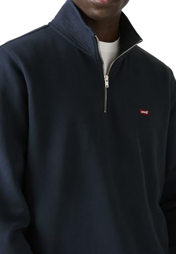 Levi's Men's Original Hm 1/4 Zip Sweatshirt, Blazer navy, S