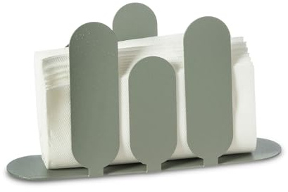 Arti & Mestieri Park - Portatovaglioli verticale di Design 100% Made in Italy - in Ferro, 24x6x13h cm (Giada)