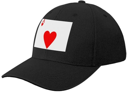 Baseballmütze Ass des Herzens Spielkarte Gruppe Kostüm Poker Spieler Anime Hut Hip Hop Frau M?nner Urlaub Sport Geschenke