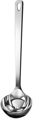 Oil Skimmer, Fat Separator, Grease Spoon, Stainless Steel for Cooking, Gravy Ladle and Strainer Kitchen Gadget for Home, Ristorante, Frying, Soup and Broth 11.81x3.31 Inches