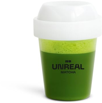 UNREAL Shaker à matcha à emporter Mini | 20 ml | Plastique sans BPA | Gobelet à matcha compact | Fabriqué au Japon