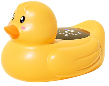 Badethermometer für Babys, Spielzeug, Badewanne, Thermometer, Form schwimmende Ente, wasserdicht, hohe Empfindlichkeit, schnelle Reaktion, beleuchtetes Display, große Größe, verhindert Kälte, 13 x 10