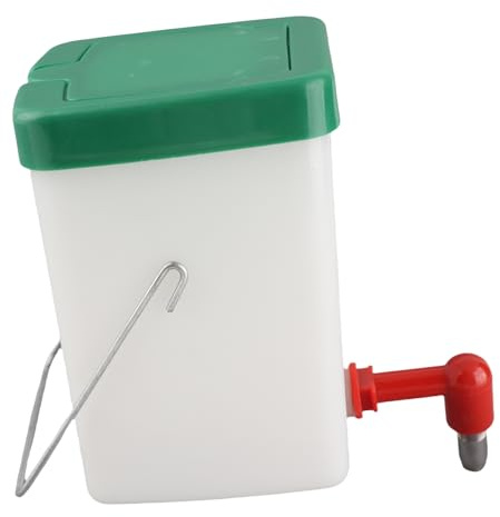 Hamwesh Kycklingvattnare, Läckagesäker Fjäderfänippedrickare med Stor Kapacitet med Hållbart ABS och Rostfritt Stål, Automatisk Eldningsnål för Gård och Utomhusbruk (600 ml)