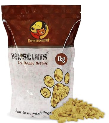 Welpen Hundekekse – (1 kg) Eiergeschmack, Knochenform, ofengebackene Leckereien mit knuspriger Textur, gesunde, nahrhafte Haustier-Snacks für Training, Zahnpflege und den täglichen Gebrauch, alle