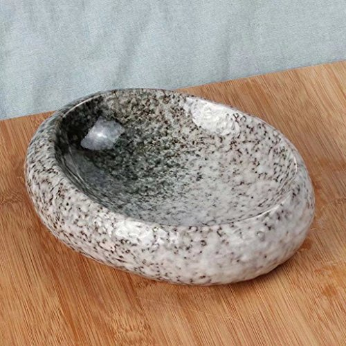 ZHAO SHOP- 7.5 Cuenco de cerámica esmaltado Plato ovalado para ensaladas de restaurante de cocina