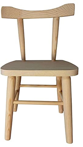 Acan Tradineur - Silla Infantil de Madera 55 x 33 x 26 cm, Silla para niños de Madera Natural con reposapiés