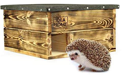 LEVIATAN - Casa per ricci | con pavimento in legno I Casa per tutto l'anno | Resistente alle intemperie | Perfetto per il giardino | Quartier invernale