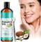 Pemarlis 237ml Aceite de coco, aceite de menta para enjuague bucal, Aceite de coco con raspador de lengua, extracción de aceite de coco natural Aliento fresco y salud de las encías