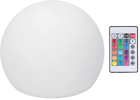 Beufee Boule lumineuse LED, lampe globe RGBW Lampe LED Globe Light Moon Light Lampe à piles avec télécommande 24 touches 16 couleurs à intensité variable 4 modes