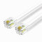 TECHZOCO Cable de telefono RJ11, Cable Telefónico ADSL, Cable Modular 6P4C, Cable Western RJ11, Cable de Teléfono, Cable 6P4C, Apto para Fax Módem Router DSL VDSL ISDN Internet, Blanco, 3 Metros