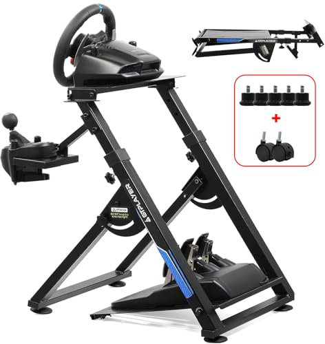 GTPLAYER Steering Wheel Stand for G25 G27 G29 G920 Foldable Racing Gaming Wheel Stand with Adjustable Height/Angle, Driving Simulator