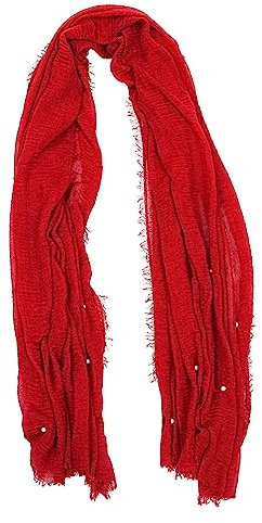 BESTYASH Schal Aus Baumwollmaterial Mehrzweckschal Bequemer Schal Outdoor-schal Mädchenschal Mit Perlenverzierung