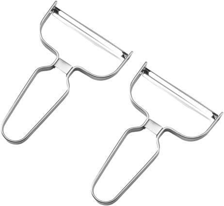 LALADEFIEE 2piezas Pelador De Inoxidable Para Verduras y Frutas Pelador De Patatas y Utensilios De Cocina y Prácticos Diseño y De Usar
