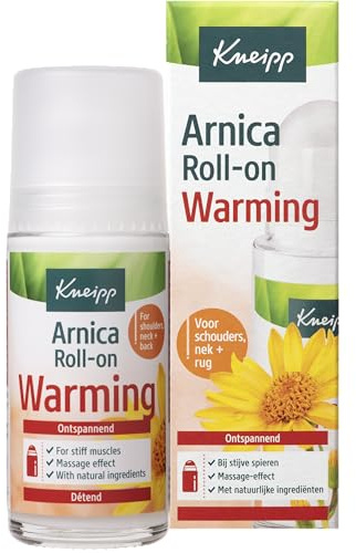 Kneipp Roll-on chauffant à l'arnica - Effet chauffant - Pour les muscles raides - Effet massage - 50 ml