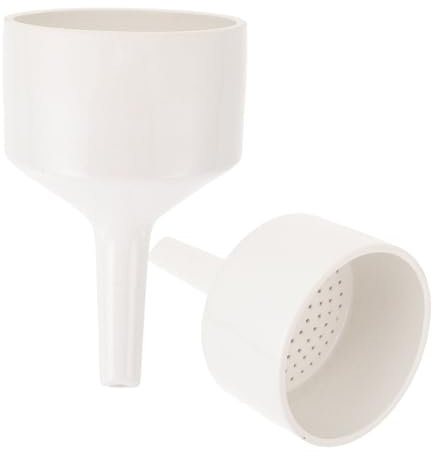 HEALEEP Imbuto Buchner in Ceramica Bianca da Laboratorio 60 Mm e 80 Mm, Imbuto di Filtrazione Scientifico Resistente All'usura, Set da 2 Pezzi per Esperimenti di Chimica, Biologia