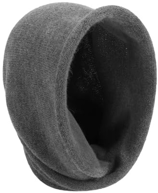 Öronskydd barn varm flickor varm halsduk hatt stickad mössa hatt med justerbar balaklava damer, Mörkgrå, one size
