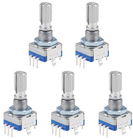 sourcing map 5Stk. 360 Grad Drehgeber Codeschalter Potentiometer EC11 20mm | 7 Pins