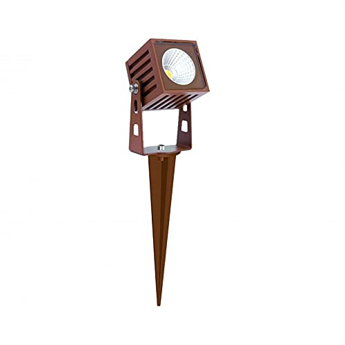 Beneito Faure Zas Carré Mini Projecteur à LED réglable sur sol pour extérieur avec piquet - Corten
