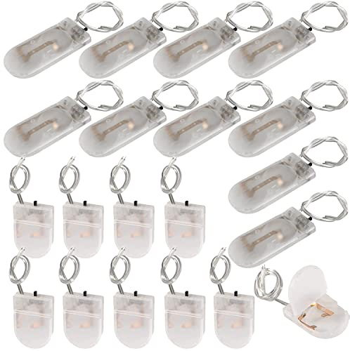 GTIWUNG 20 Stück CR2032 Batterie Halter, General Knopfzelle Batterieadapter Clip Socket EIN/AUS-Schalter, 1 x 3V/2 x 3V CR2032 Knopfzelle Batterie Halter für LED, Transparent