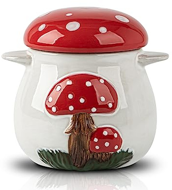 dgudgu Bacon Grease Container With Strainer And Lid Ceramic Kitchen Grease Container Mushroom Bacon Grease Can Grease Holder For Kitchen Bacon Container Bacon Grease Keeper Bacon Grease Saver