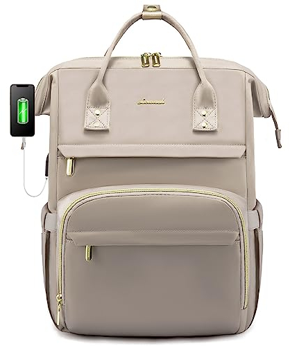 LOVEVOOK Rucksack Damen, Wasserdicht Laptoprucksack 15,6 Zoll Groß Backpack, Rucksäcke Daypacks für Arbeit Business Büro Reise