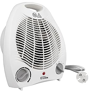 Güde 85175 Termoventilatore GH 2000 (2000 W, 2 livelli (1000/2000 W), funzione ventilatore, potenza del ventilatore 75 m³/h, termostato continuo, protezione da surriscaldamento e ribaltamento,