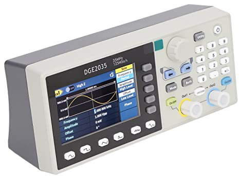 Medidor de Frecuencia del Generador de Funciones, Generador de Forma de Onda Arbitraria de Doble Canal DGE2035 Medidor de Frecuencia de 14 Bits Función AC100‑240V, Osciloscopios