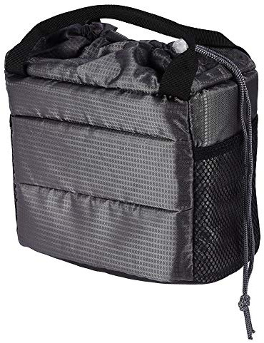 ZLXHDL Kameratasche Einsatz 20 x 10 x 18 cm – Wasserdicht & Stoßfest – DSLR Fototasche mit gepolsterter Trennwand – Kamera-Innentasche für Rucksack (Grau)