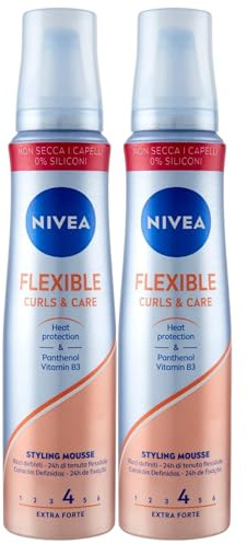 2x Styling Mousse, FLEXIBLE Curls & Care, definierte Locken, 24H flexibler Halt, extra stark 150ml