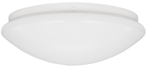 Deckenleuchte mit Bewegungsmelder rund 33cm weiß 2-flammig - mit Fassung für 2x E27-Leuchtmittel - Deckenlampe mit Bewegungssensor für Wohnzimmer, Kinderzimmer, Flur, Küche, Bad