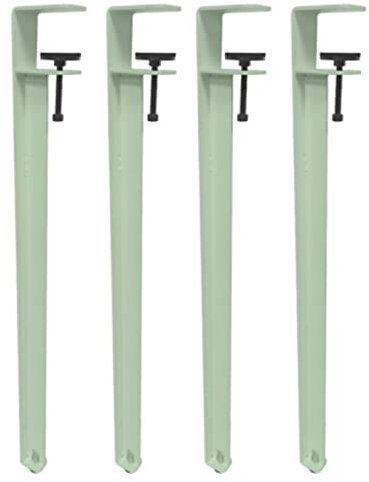 F-Shape Table Clamp Legs,4x Adjustable Metal Table Legs,Iron Furniture Legs,for DIY Coffee Table Dining Desk Console No Drill Table Legs,Includes Protection Pad & Allen Key (71cm,Green)