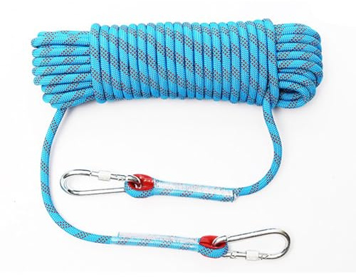 Outdoor-Kletterseil, 8 mm, Outdoor-Kletterseil, 10 m, 25 m, 50 m, 100 m, 150 m, 200 m, statisches Kletterseil, Fluchtseil für Eiskletterausrüstung, Feuerrettung, Fallschirm (Farbe: