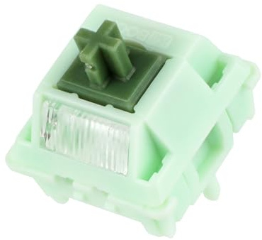 KiiBoom Matcha Latte V2 - Set di interruttori meccanici lineari, con diffusore di luce, pre-oliato, interruttore a 5 pin, 30 pezzi per tastiera meccanica da gioco, compatibile con i tasti MX (53 g)