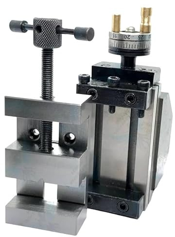 Mini scivolo verticale 90 x 50 mm con morsa in acciaio da 50 mm – fresatura istantanea per piccoli torni da banco morsa