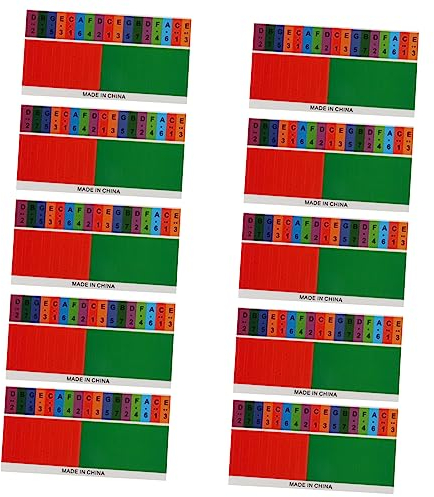 Parliky 10stücke Kalimba Daumenklavier Noten Aufkleber Farbige Musik Sticker Für Anfänger Einfach Anzubringen Entfernen Langlebig Und Sicher